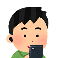 イヤホンを着けている人のイラスト