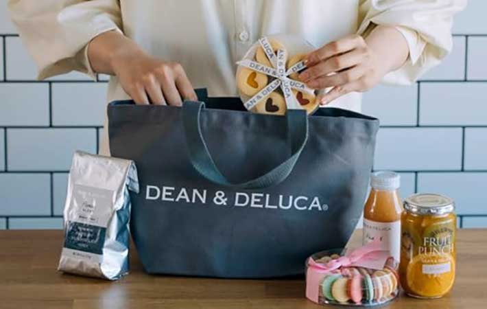 『DEAN & DELUCA』コットン製オリジナルトートバッグ・Sサイズ・グレー