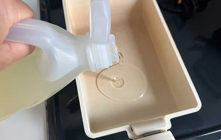 油を出し過ぎた様子