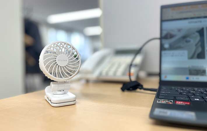 【2025年モデル】エレコム ハンディファン クリップタイプ　卓上ファン