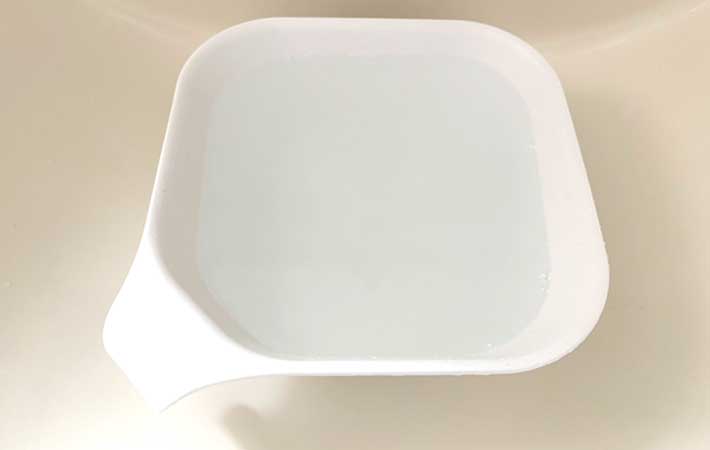 オキシクリーン日本版をお湯に溶かした様子