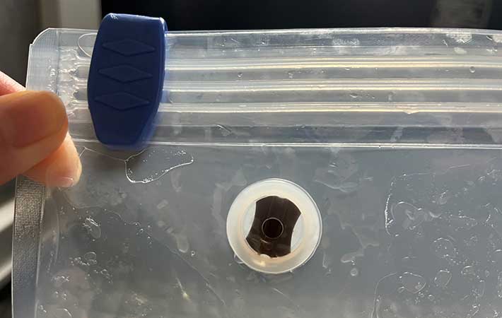 オキシクリーン『漬けおきバッグ』空気抜きバルブ