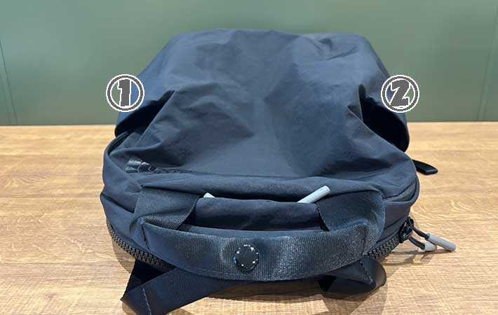 ノースフェイス『ネバーストップデイパック』サイドポケット