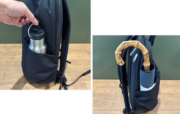 ノースフェイス『ネバーストップデイパック』サイドポケット