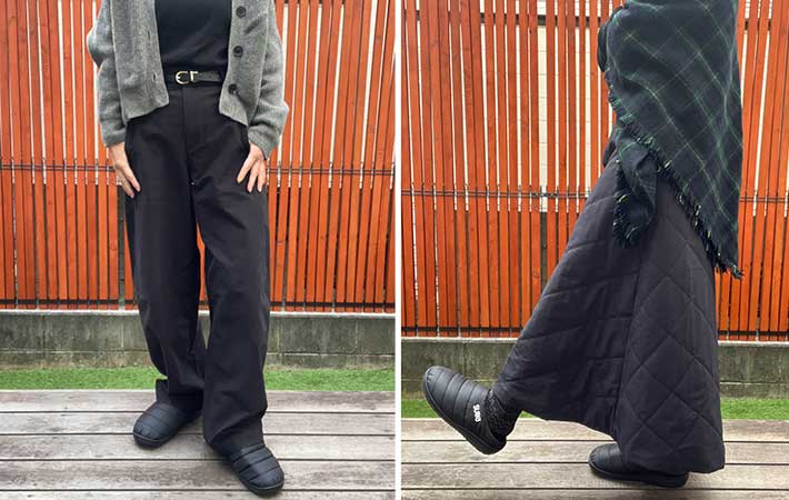 『SUBU』秋冬用サンダル　コーデ