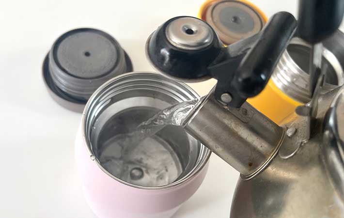 サーモス『真空断熱スープジャー』を予熱する