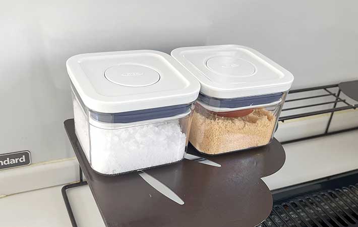 オクソー『ポップコンテナ』並べた様子