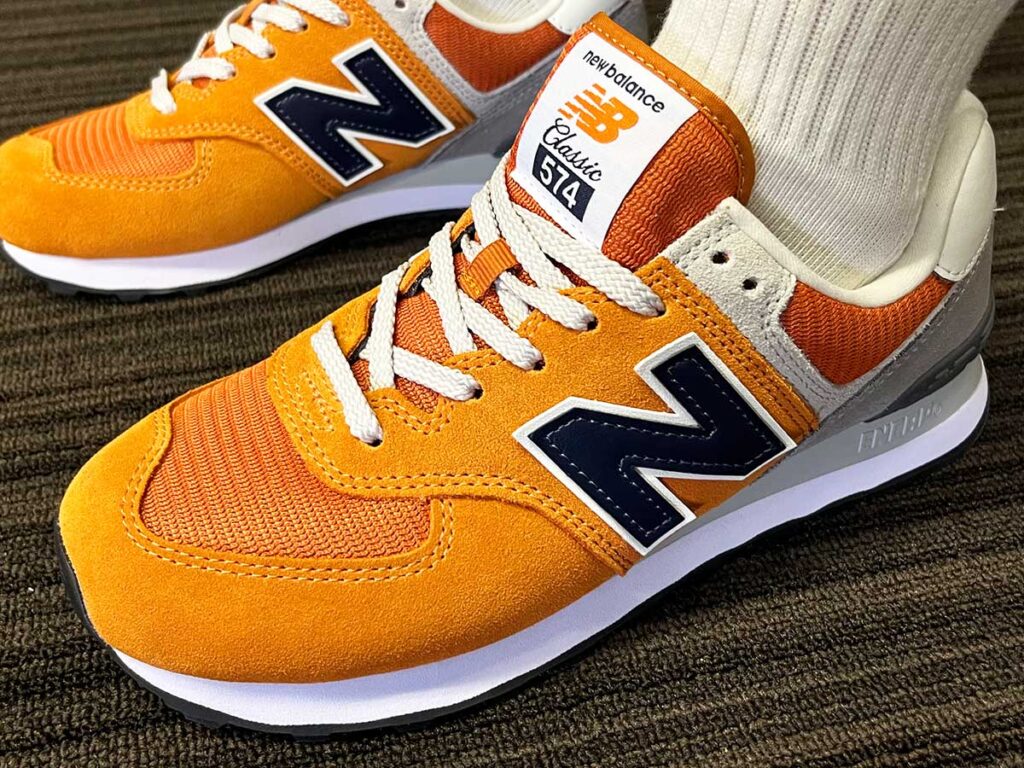 New Balance 574 トレーニングシューズ オレンジ 徹底検証！】ニューバランスの定番『574』を、アクティブ過ぎる女子が