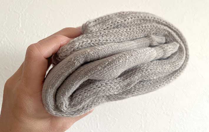 『リラックスリブであったかレッグウォーマー』パッケージ