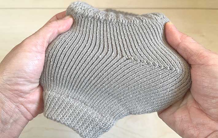 『リラックスリブであったかレッグウォーマー』カカト部分