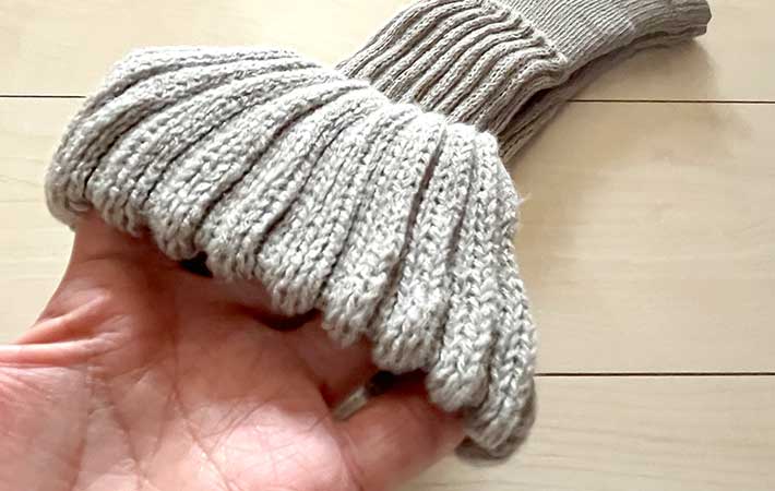 『リラックスリブであったかレッグウォーマー』セーターみたい