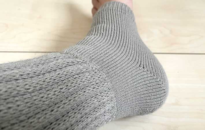 『リラックスリブであったかレッグウォーマー』カカト部分