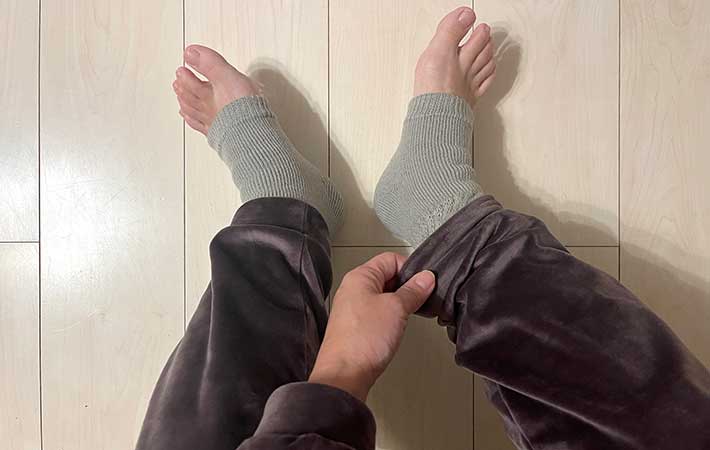 『リラックスリブであったかレッグウォーマー』