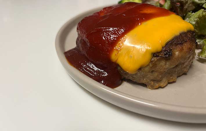 ハンバーグソースのアップ