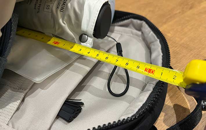 『ネバーストップミニバックパック』メジャー