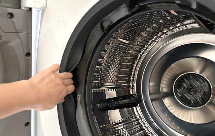 ドラム式洗濯機のドアパッキン