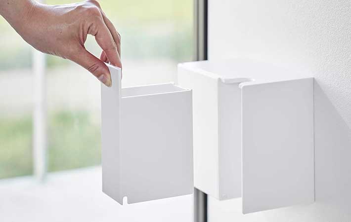 山崎実業『ウォール流せるトイレブラシ＆替えブラシホルダー』取り外せる収納