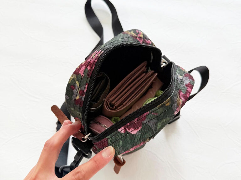 おしゃれと実用性、どっちも大事！」 グレゴリーの花柄ショルダーに
