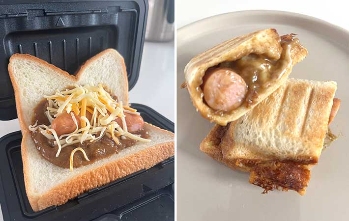 『レンジグリル ホットサンドメーカー』カレー