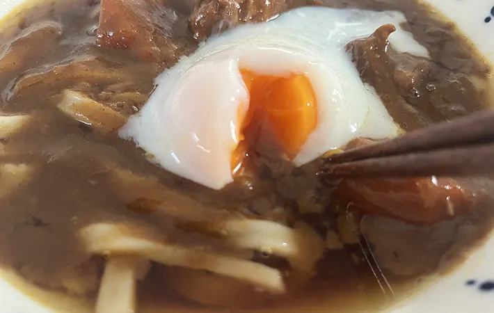 カレーうどん＆温泉たまご